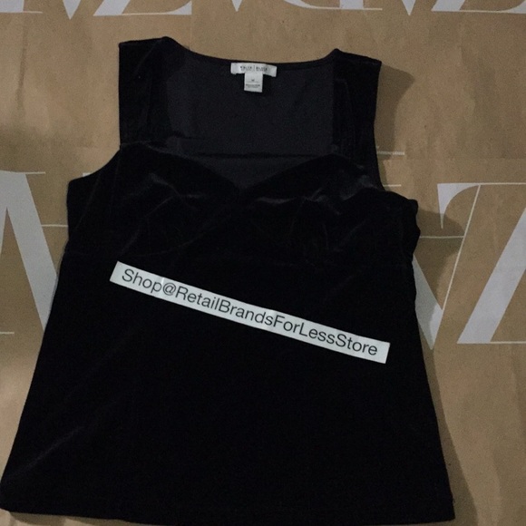 WHITE HOUSE BLACK MARKET Sweetheart Neck Stretch Velvet Top - Picture 8 of 9